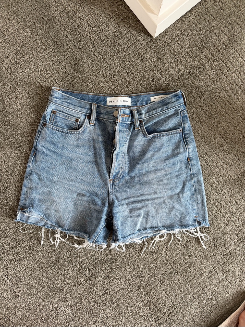 Denim Forum Light Blue High-Rise Yoko Shorts